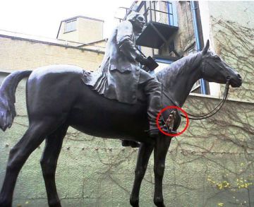 john wesley on horse statue